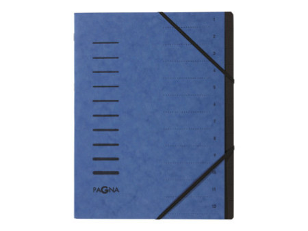 PAGNA trieur 'Sorting File', 12 compartiments, bleu