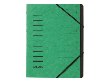 PAGNA trieur 'Sorting File', 12 compartiments, vert