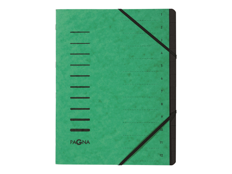 PAGNA trieur 'Sorting File', 12 compartiments, vert