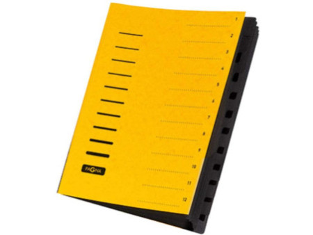 PAGNA trieur 'Sorting File' 12 compartiments, jaune