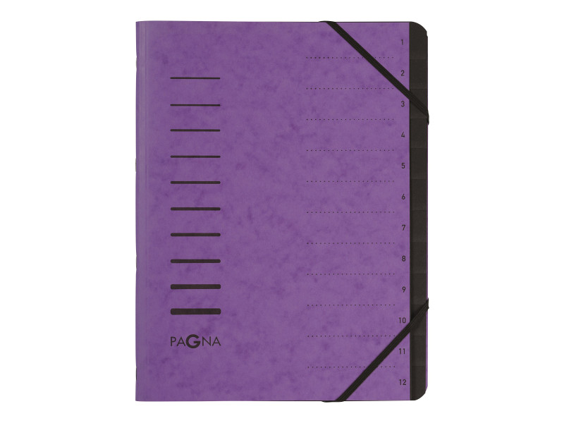 PAGNA trieur 'Sorting File', 12 compartiments, violet