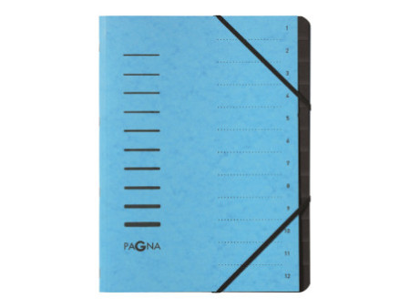 PAGNA Trieur 'Sorting File', 12 compartiments, bleu clair