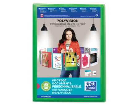 Oxford Protège-documents POLYVISION, 60 pochettes, assorti