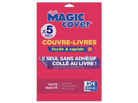 Oxford Couvre-livres 'Magic Cover', contenu: 5 feuilles