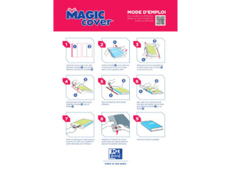 Oxford Couvre-livres 'Magic Cover', contenu: 5 feuilles