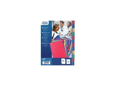 Oxford Intercalaires en carton, uni, A4 Max, 12 touches