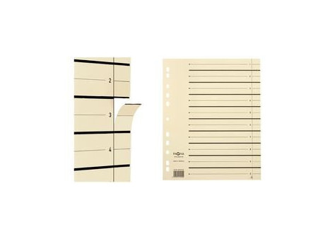 herlitz Intercalaires, A4, carton kraft, beige