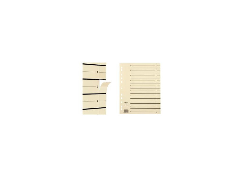herlitz Intercalaires, A4, carton kraft, beige
