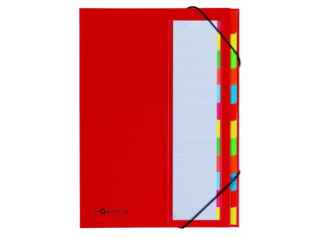 PAGNA trieur DESKORGANIZER Color, 12 poches, rouge