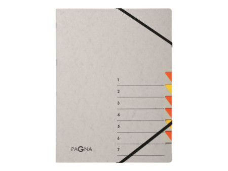 PAGNA Trieur 'Easy Grey', A4, 7 compartiments, gris / orange
