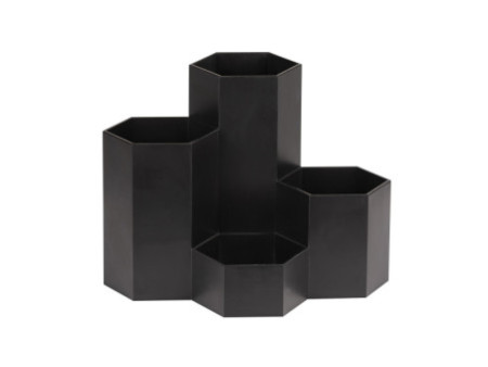 WEDO Multipot HONEYCOMB, 4 compartiments, PP, noir