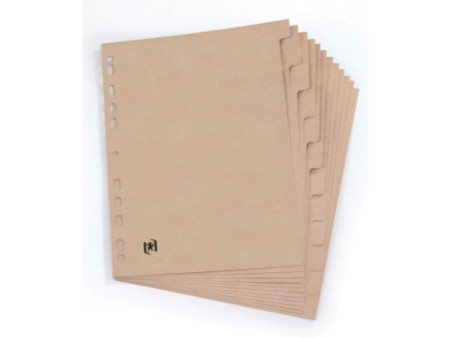 Oxford Intercalaires Touareg, uni, 12 touches, format A4
