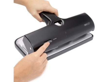 RAPESCO Perforateur quatre trous ALU 40, 40 feuilles, noir