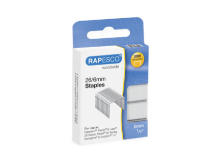 RAPESCO Agrafes 26/6, 2.000 pièces, galvanisé
