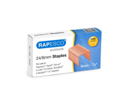 RAPESCO Agrafes 24/6, cuivré et galvanisé