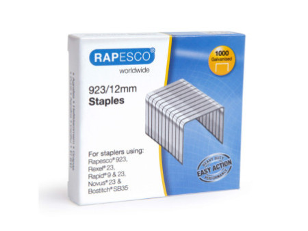 RAPESCO Agrafes 923/12, 1.000 pièces, galvanisé