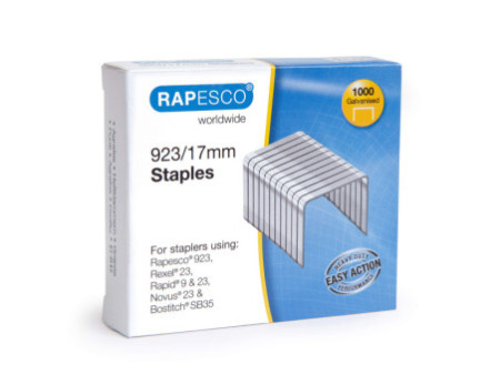 RAPESCO Agrafes 923/17, 1.000 pièces, galvanisé