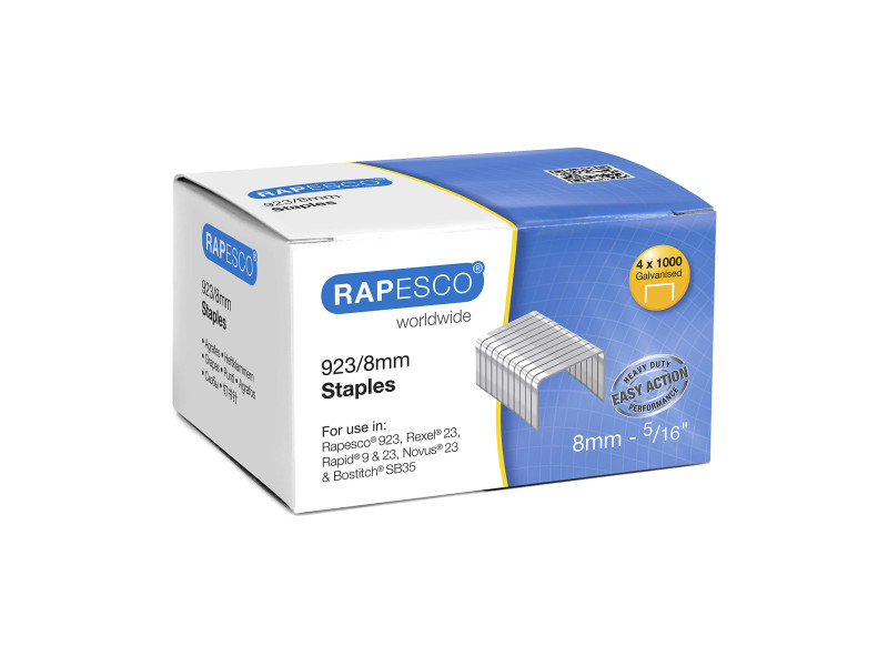 RAPESCO Agrafes 923/8, 4.000 pièces, galvanisé