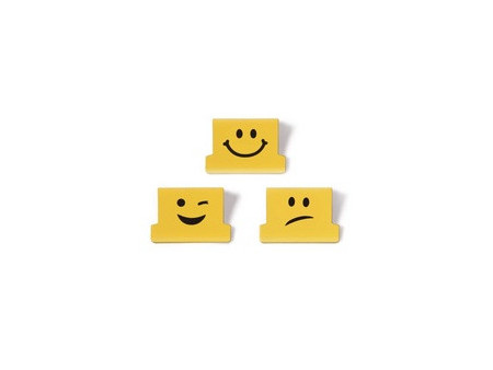 RAPESCO Clips à documents Supaclip 40, jaune, motif Smile