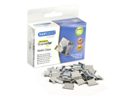 RAPESCO Clips à documents Supaclip 40, 200 pièces,