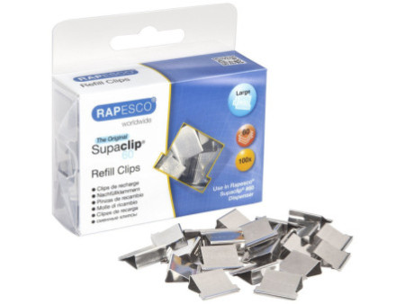 RAPESCO Clips à documents Supaclip 60, 100 pièces,