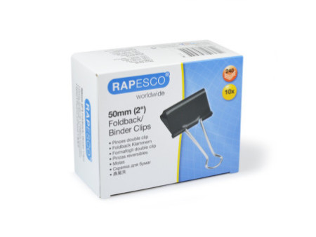 RAPESCO Pinces double clip, largeur: 50 mm, noir