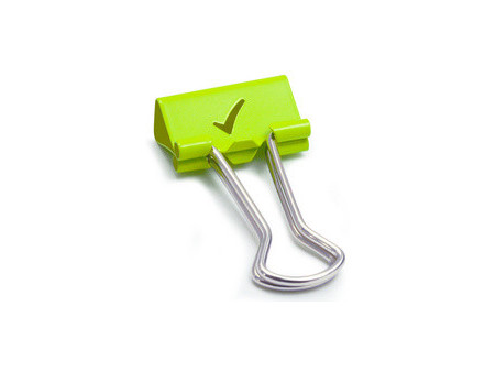 RAPESCO Pince double clip, (L)19 mm, Smile, 80 pièces, vert