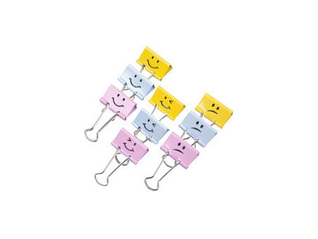 RAPESCO Pince double clip, (L)19 mm, Smile, bleu clair