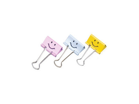 RAPESCO Pince double clip, (L)19 mm, Smile, bleu clair