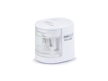 RAPESCO Taille-crayon électrique double PS12-USB, blanc