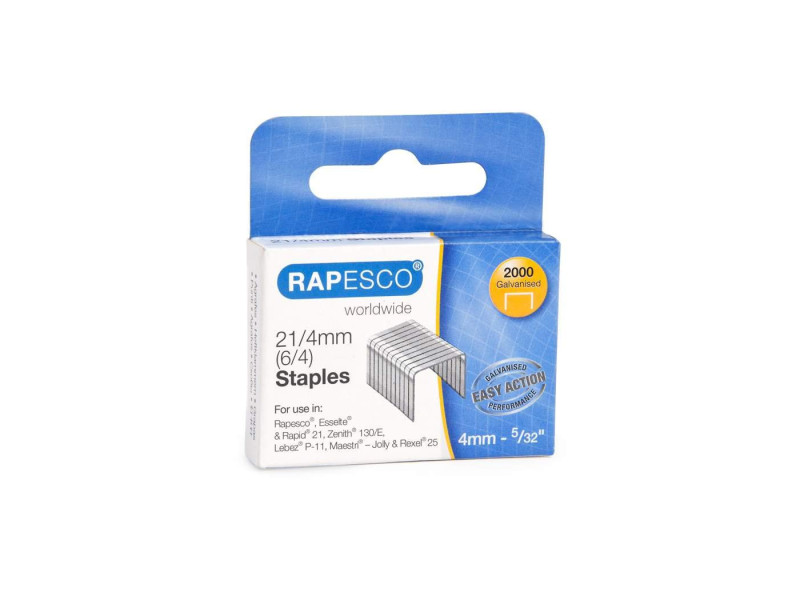 RAPESCO Agrafes 21/4, 2.000 pièces, galvanisé
