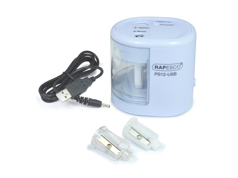 RAPESCO Taille-crayon électrique double PS-12-USB, bleu