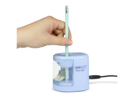 RAPESCO Taille-crayon électrique double PS-12-USB, bleu