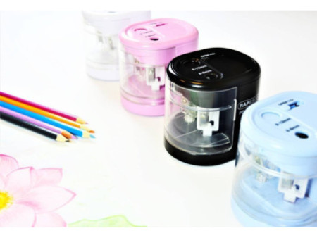 RAPESCO Taille-crayon électrique double PS-12-USB, bleu