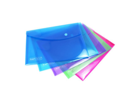 RAPESCO Pochette à documents, A5, PP, couleurs assorties