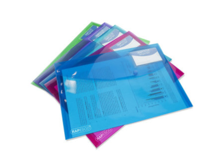 RAPESCO Pochette à documents, A4+, PP, couleurs assorties