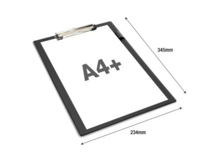 RAPESCO Porte-bloc Standard, A4, plastifié, noir