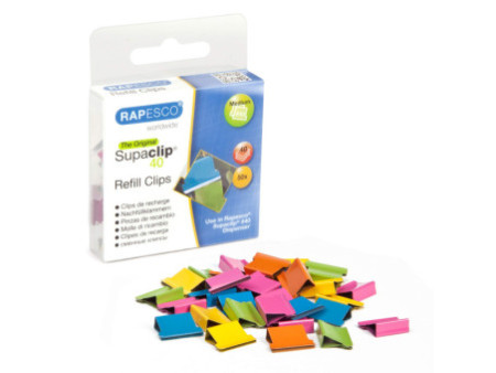 RAPESCO Clips à documents Supaclip 40, assorti