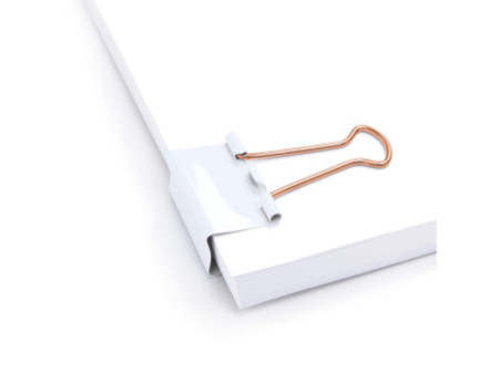 RAPESCO Pince double-clip, (L)19mm, blanc/or rose, 80 pièces