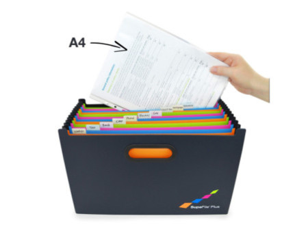RAPESCO Trieur SupaFile Plus, A4+, 13 compartiments, noir