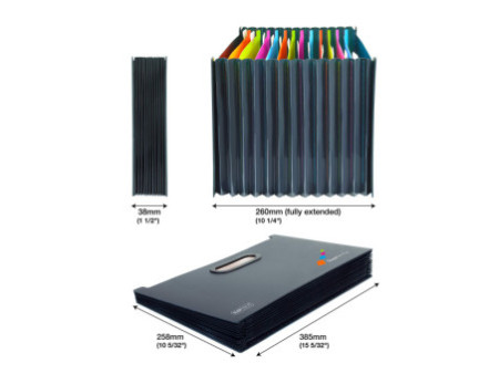 RAPESCO Trieur SupaFile Plus, A4+, 13 compartiments, noir
