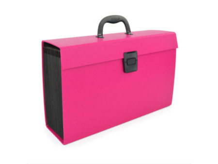 RAPESCO Trieur valisette, A4, 19 compartiments, rose vif