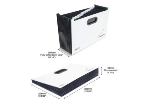 RAPESCO Trieur à soufflets SupaFile Plus, A4+, blanc