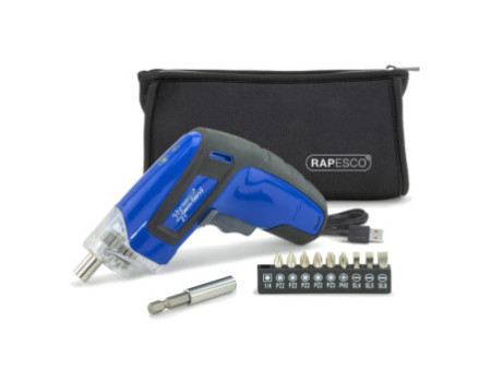 RAPESCO Visseuse sans fil, 3,6 V, antibactérien, bleu