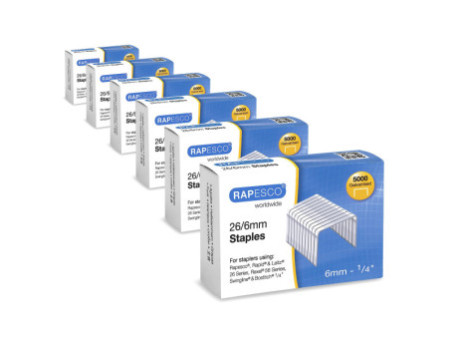 RAPESCO Agrafes 26/6 mm, Business Pack, galvanisé