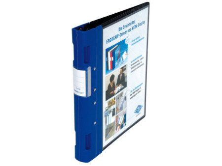 WEDO ERGOGRIP Classeur de présentation, 38 mm, noir/bleu, A4