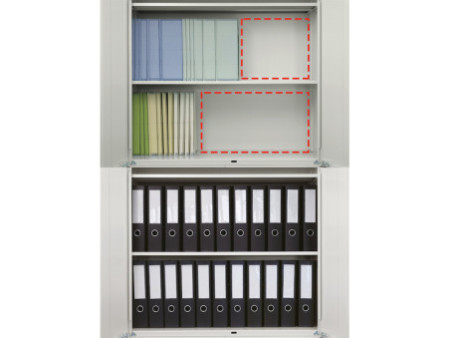 PLUS JAPAN Classeur d'archives ZEROMAX, A4 large, gris