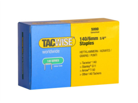 TACWISE Agrafes 140/6 mm, 5.000 pièces, galvanisé