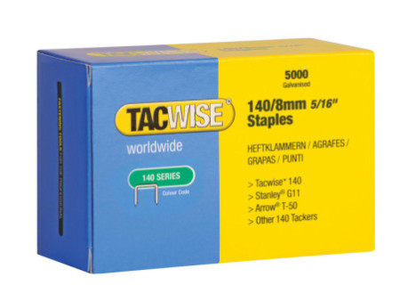 TACWISE Agrafes 140/8 mm, 5.000 pièces, galvanisé