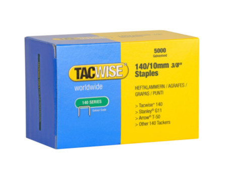 TACWISE Agrafes 140/10 mm, 5.000 pièces, galvanisé